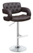 Brandi Adjustable Bar Stool Chrome and Brown image