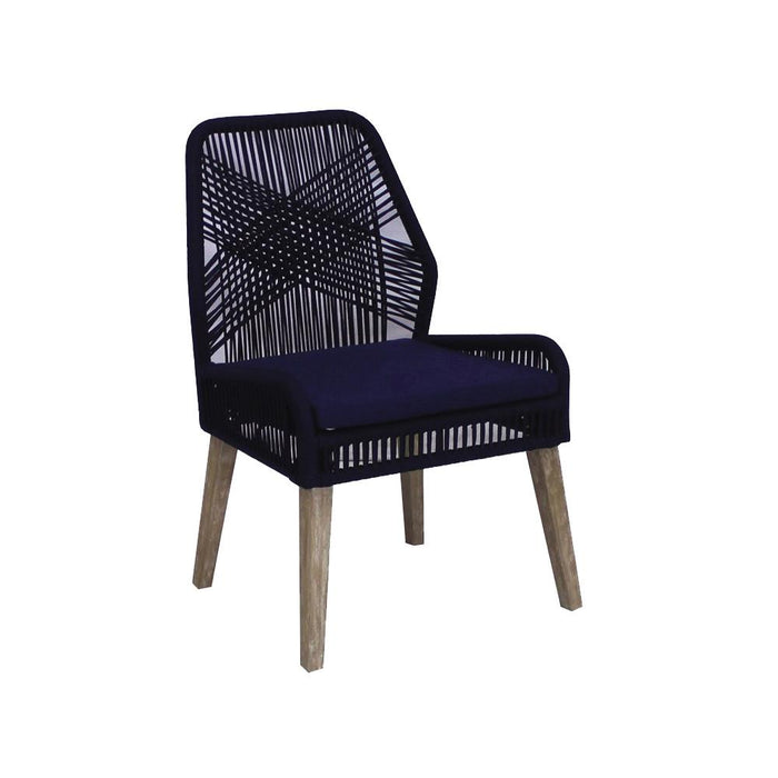 Nakia Woven Rope Dining Chairs Dark Navy (Set of 2) image