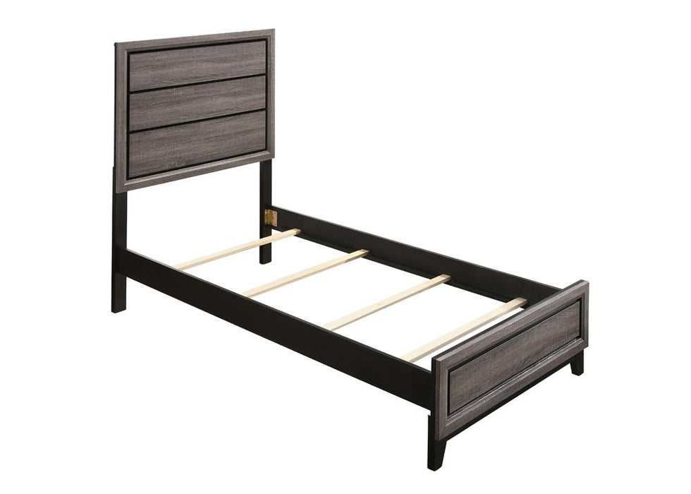 Watson Full & Twin Panel Bed Grey Oak