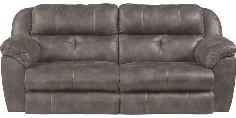 Catnapper Ferrington Power Headrest w/ Lumbar Power Lay Flat Reclining Sofa in Dusk