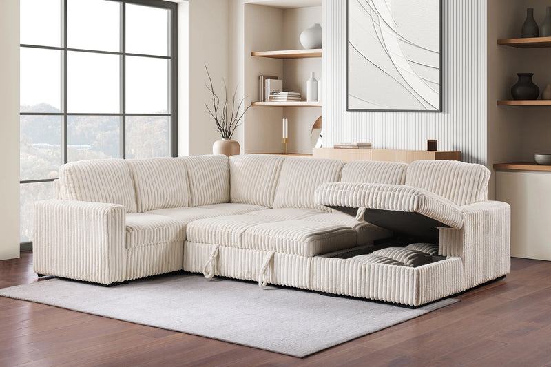 Devonshire Pull-Out Sleeper Sectional Sofa