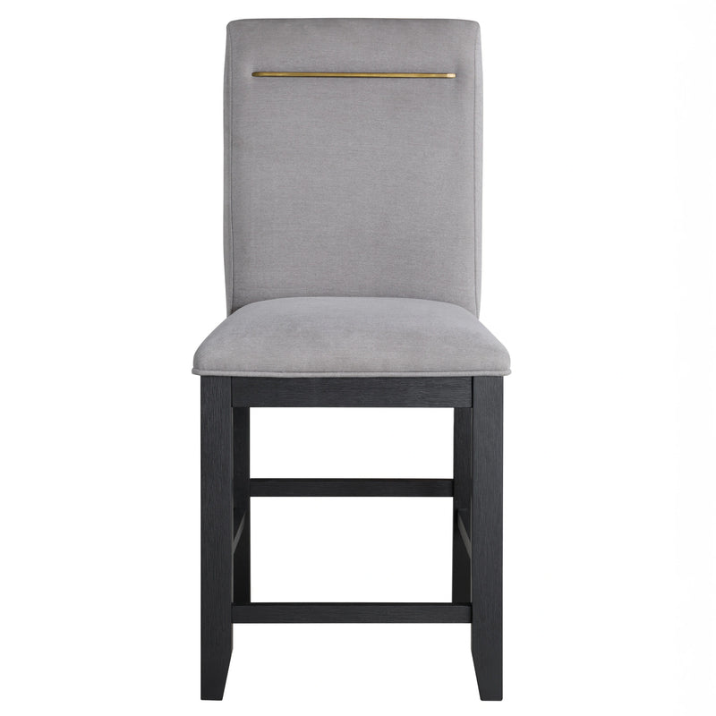 Steve Silver Yves Counter Chair in Rubbed Charcoal (Set of 2)