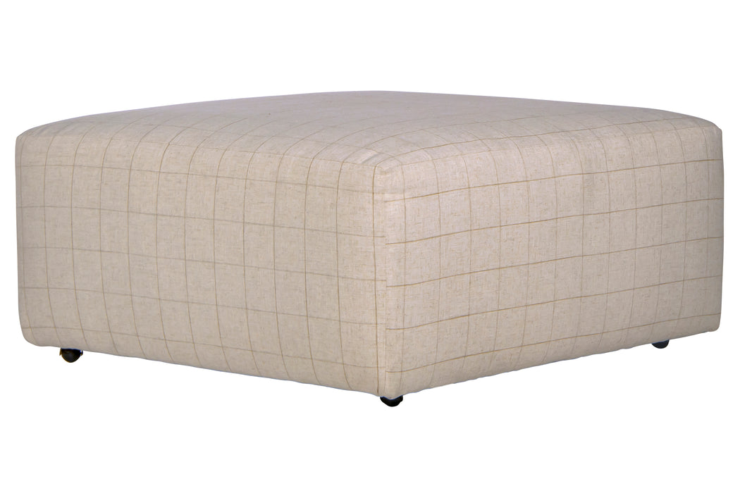 Justine Castered Cocktail Ottoman - Valeri Furniture & Blinds (Appleton, WI)