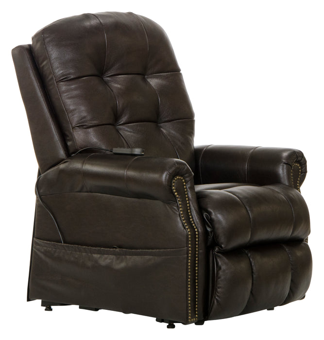 Madison Power Lift Lay Flat Recliner w/Heat & Msg (Italian Leather) - Valeri Furniture & Blinds (Appleton, WI)
