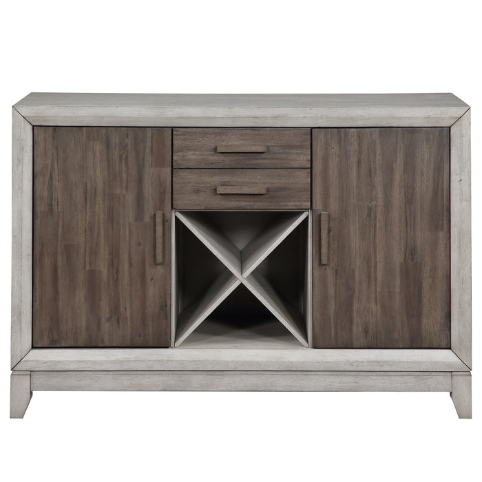 Steve Silver Abacus Server in Smoky Alabaster