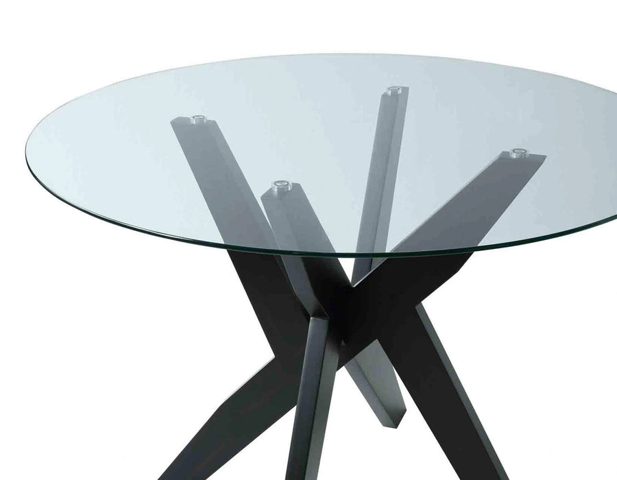 Steve Silver Amalie Round Dining Table in Black