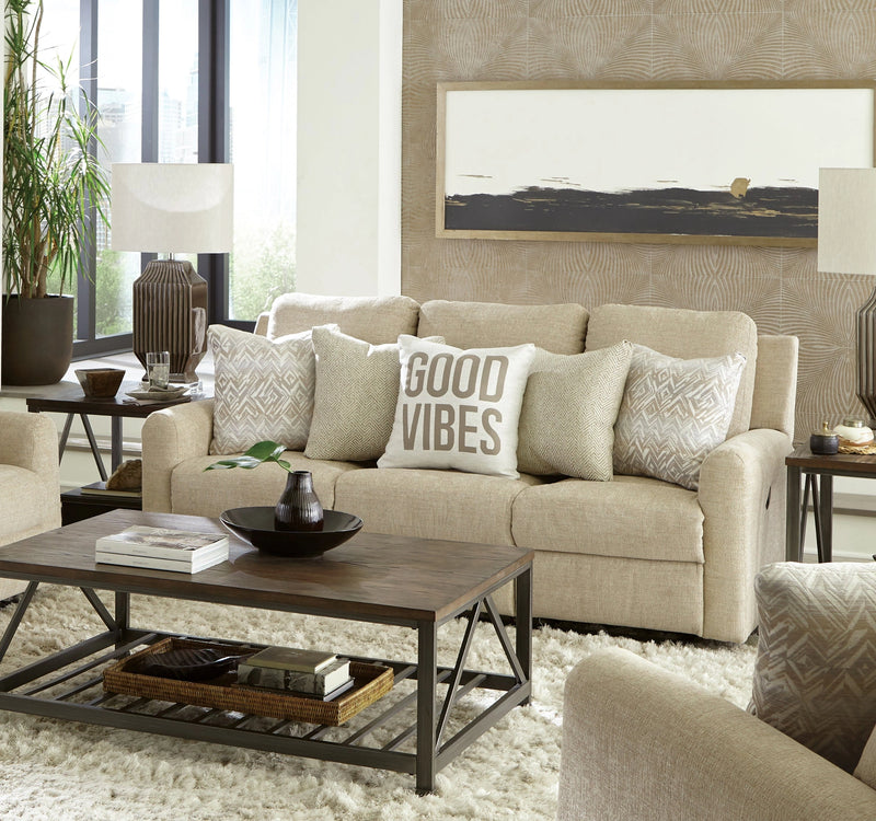 Catnapper Calvin Power Reclining Sofa in Putty/Sand 61631
