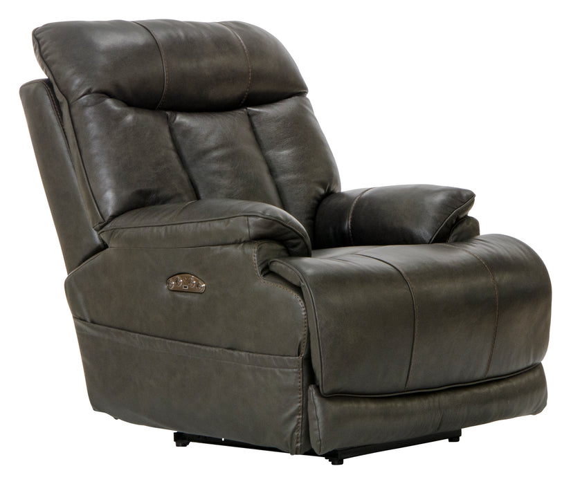 Naples Power Headrest Power Lay Flat Recliner w/Extended Ottoman - Valeri Furniture & Blinds (Appleton, WI)