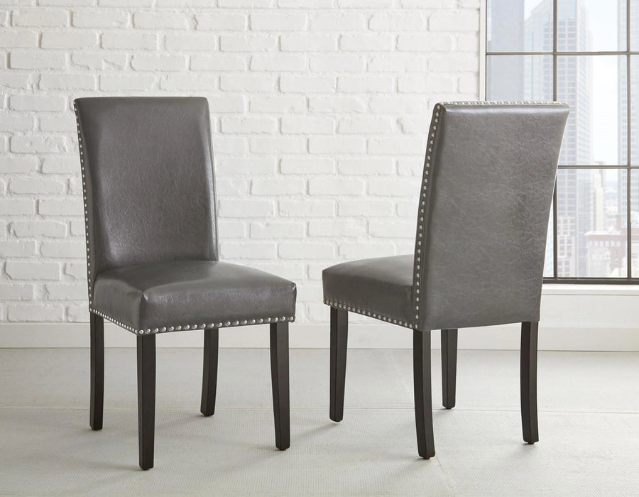 Steve Silver Verano Side Chair in Gray (Set of 2)