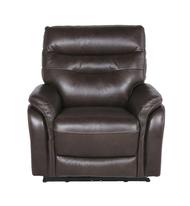 Steve Silver Fortuna Leather Dual Power Recliner in Coffee