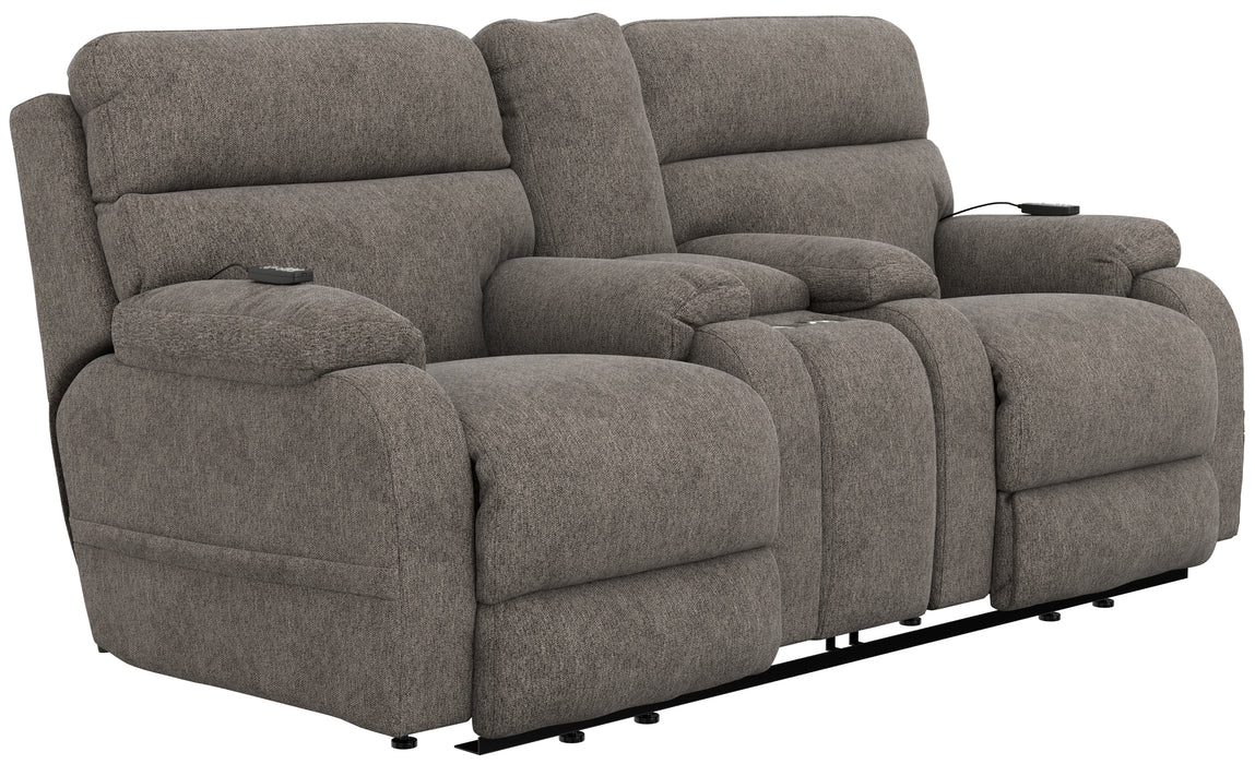 Regenerator Dual Lift Power Headrest Console Loveseat w/CR3 Heat/Massage/Lumbar/Zero Gravity - Valeri Furniture & Blinds (Appleton, WI)