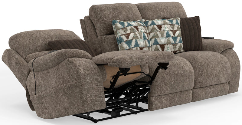 Joya Power Headrest Power LayFlat Recl Sofa w/CR3 Heat/Massage/Lumbar/ZG