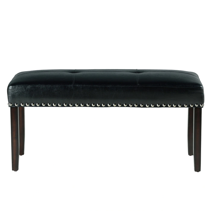 Steve Silver Westby Black Dining Bench in Ebony Wood