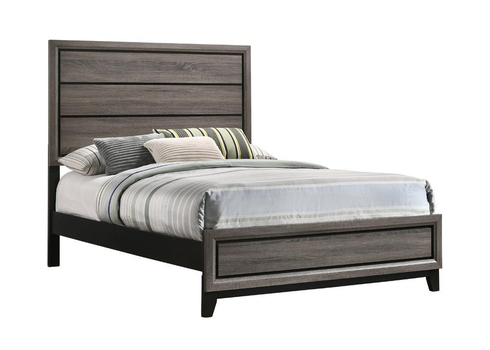 Watson Full & Twin Panel Bed Grey Oak