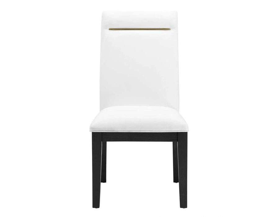 Steve Silver Yves Performance Side Chair in Rubbed Charcoal (Set of 2)