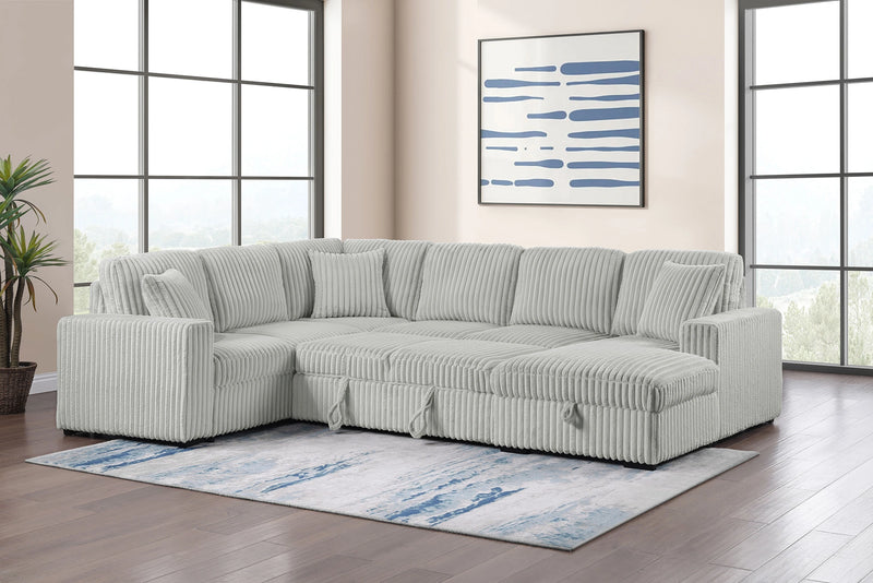 Devonshire Pull-Out Sleeper Sectional Sofa