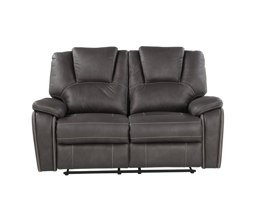 Steve Silver Katrine Manual Reclining Loveseat in Charcoal