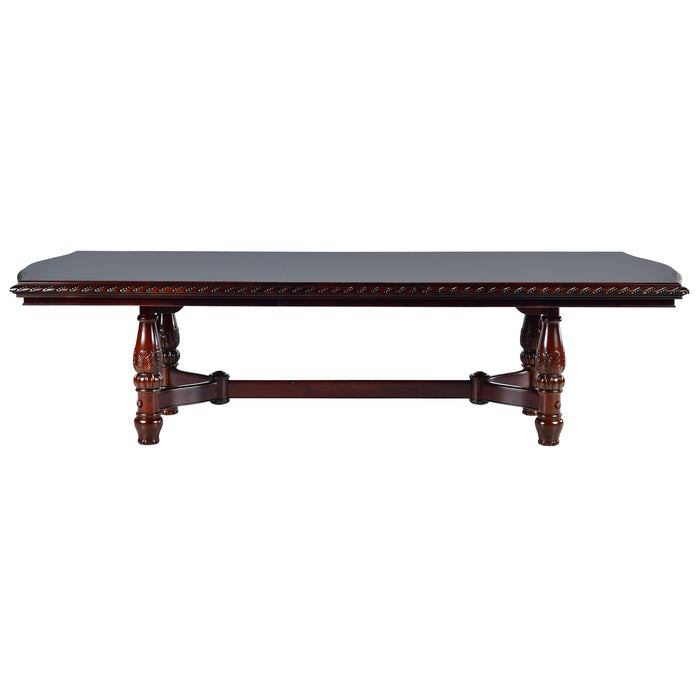 Steve Silver Antoinette Pedestal Dining Table in Brown Cherry - Valeri Furniture & Blinds (Appleton, WI)