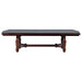 Steve Silver Antoinette Pedestal Dining Table in Brown Cherry - Valeri Furniture & Blinds (Appleton, WI)