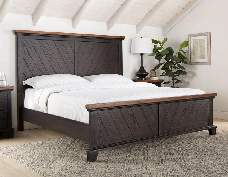 Steve Silver Bear Creek Brown King Panel Bed in Chocolate