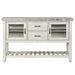 Steve Silver Canova Gray Marble Top Server in Cathedral White - Valeri Furniture & Blinds (Appleton, WI)