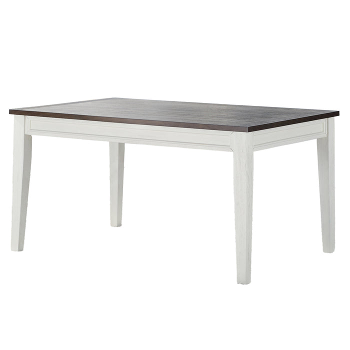 Steve Silver Caylie Dining Table in Two-tone Ivory and Driftwood - Valeri Furniture & Blinds (Appleton, WI)