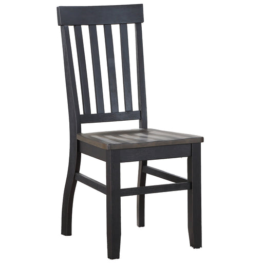 Steve Silver Raven Noir Side Chair in Two Tone Ebony and Driftwood (Set of 2) - Valeri Furniture & Blinds (Appleton, WI)