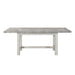 Steve Silver Canova Gray Marble Top Dining Table in Cathedral White - Valeri Furniture & Blinds (Appleton, WI)